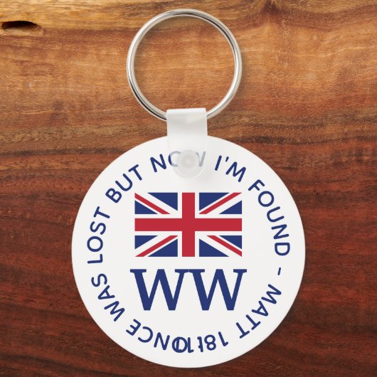 UNION JACK Monogram Sleutelhanger (Voorkant)