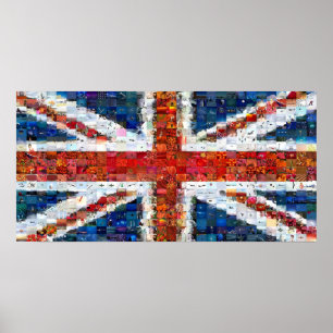 Union Jack Montage - Standaard Poster