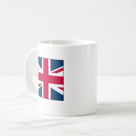 Union Jack Mug Small Square Design Koffiemok (Voorkant links)