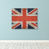Union jack muur vlag Canvas (Insitu (Houten vloer))
