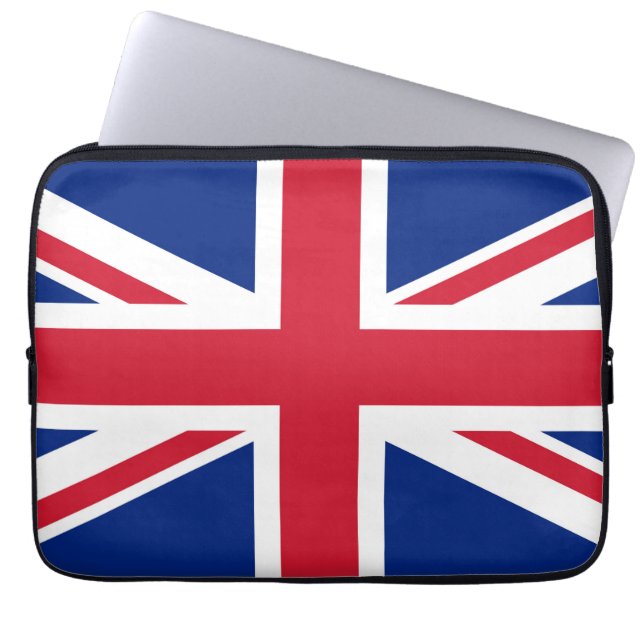 Union Jack National Flag of United Kingdom England Laptop Sleeve (Voorkant)