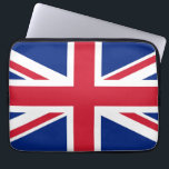 Union Jack Nationale vlag van Verenigd Koninkrijk  Laptop Sleeve<br><div class="desc">De Union Flag, Royal Union Flag of Union Jack is sinds 1606 de nationale vlag van het Verenigd Koninkrijk. Blauwe achtergrond waarop het Andreaskruis diagonaal geplaatst is over het Kruis van Sint-Patrick, met daar overheen het kruis van Sint-Joris. Dit werk van de Britse overheid is vrijgegeven aan het publiek domein....</div>