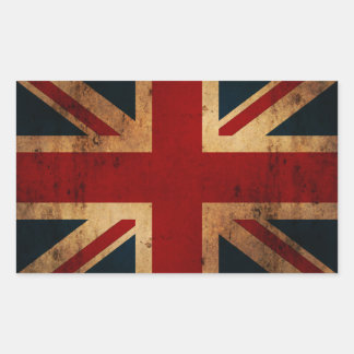 Union Jack (, noodlijdende look) Rechthoekige Sticker