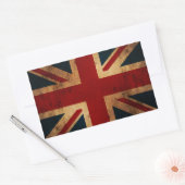 Union Jack (, noodlijdende look) Rechthoekige Sticker (Envelop)