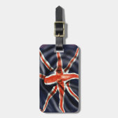 Union Jack Octopus Bagagelabel (Voorkant verticaal)