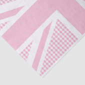 Union Jack on Pink Country Gingham Pattern Tissuepapier (Detail)