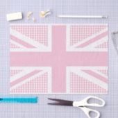 Union Jack on Pink Country Gingham Pattern Tissuepapier (Craft)