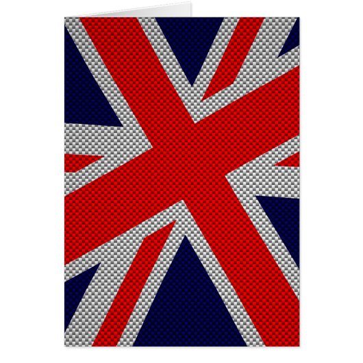 Union Jack op koolstofvezel stijlprint (Voorkant)
