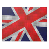 Union Jack op koolstofvezel stijlprint Notitieblok (Voorkant)