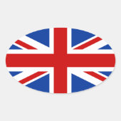 Union Jack Oval Sticker (Voorkant)