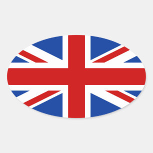 Union Jack Oval Sticker