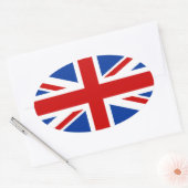 Union Jack Oval Sticker (Envelop)