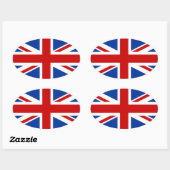 Union Jack Oval Sticker (Vel)