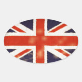  Union Jack Ovale Sticker (Voorkant)