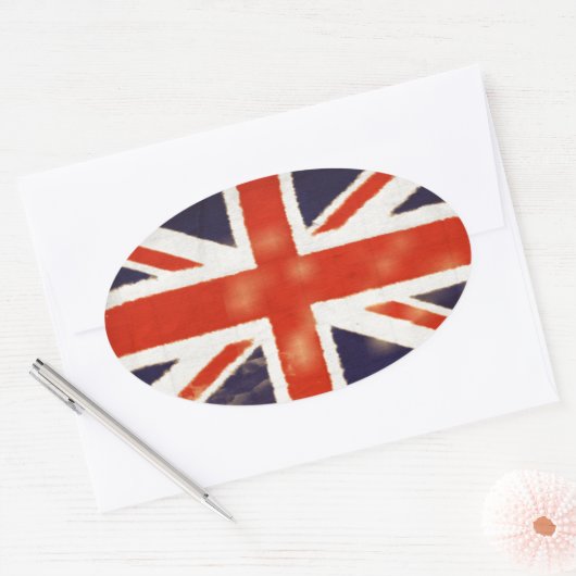  Union Jack Ovale Sticker (Envelop)