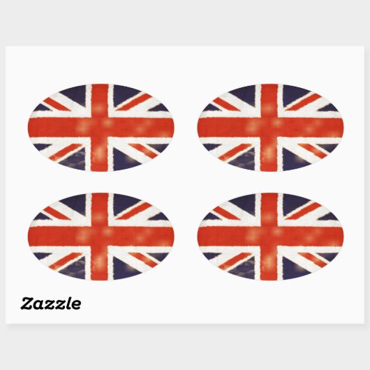 Union Jack Ovale Sticker (Vel)