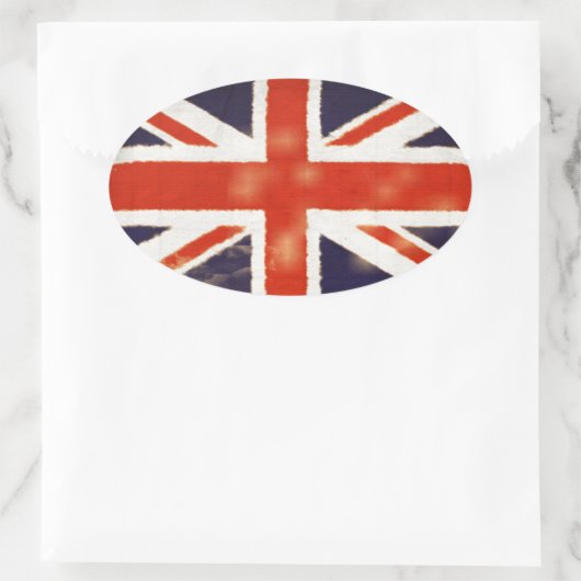  Union Jack Ovale Sticker (Tas)