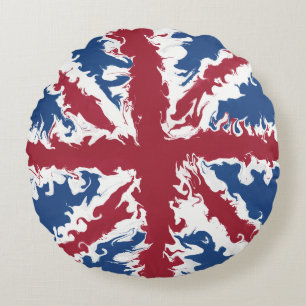 Union Jack Painted UK Art Rond Kussen