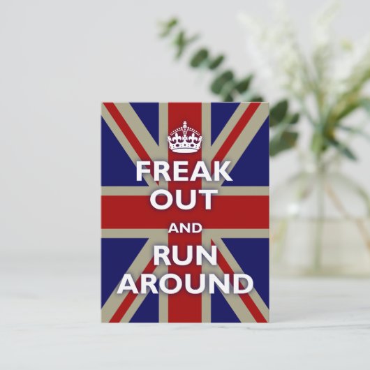 Union Jack Parody Briefkaart (Staand voorkant)