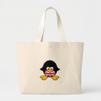 Union Jack Penguin Grote Tote Bag