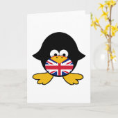 Union Jack Penguin Kaart (Gele Bloem)