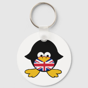 Union Jack Penguin Sleutelhanger