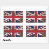 Union Jack Rechthoekige Sticker (Vel)