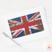 Union Jack Rechthoekige Sticker (Envelop)