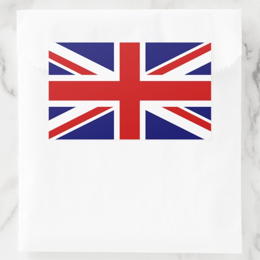 Union Jack Rechthoekige Sticker (Tas)