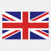 Union Jack Rechthoekige Sticker (Voorkant)