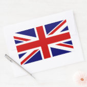Union Jack Rechthoekige Sticker (Envelop)