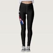 Union Jack, Red Blue & White Engelse vlag Leggings (Voorkant)
