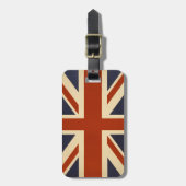 Union Jack Retro Bagagelabel (Voorkant verticaal)