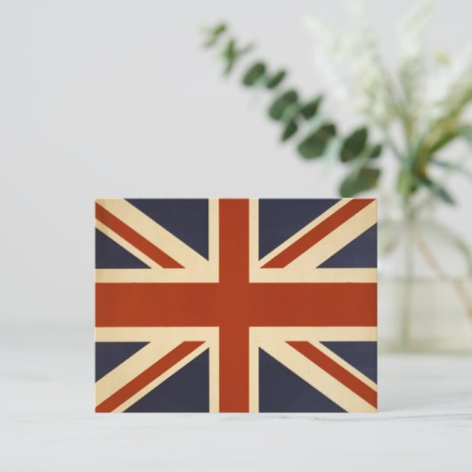 Union Jack Retro Briefkaart (Staand voorkant)