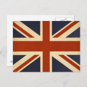 Union Jack Retro Briefkaart (Voorkant / Achterkant)