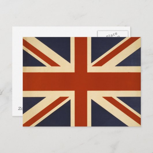 Union Jack Retro Briefkaart (Voorkant / Achterkant)