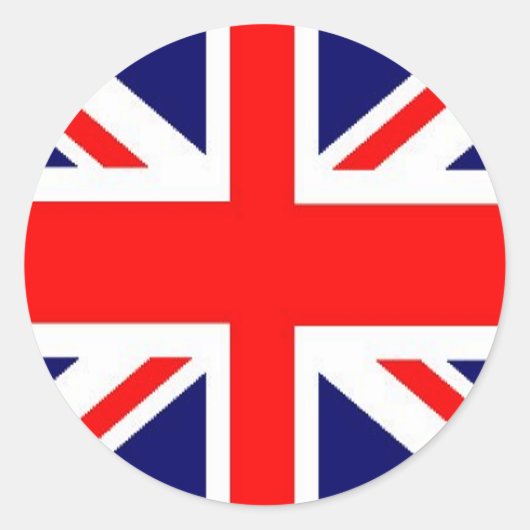 Union Jack Ronde Sticker (Voorkant)