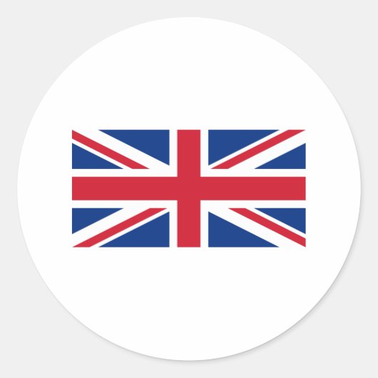 Union Jack Ronde Sticker (Voorkant)