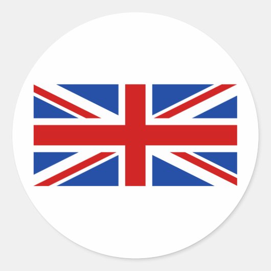 Union Jack Ronde Sticker (Voorkant)