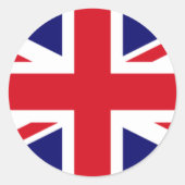 Union Jack Ronde Sticker (Voorkant)