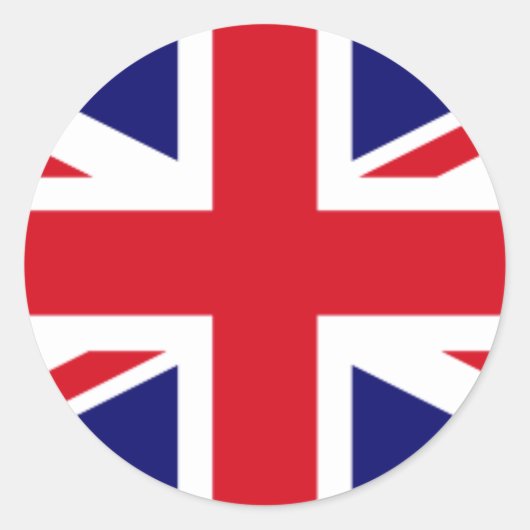 Union Jack Ronde Sticker (Voorkant)