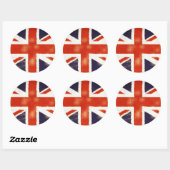  Union Jack Ronde Stickers (Vel)