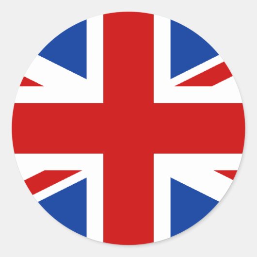 Union Jack Round Sticker (Voorkant)