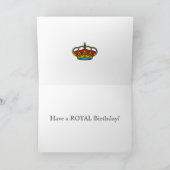 Union Jack Royal Crown Londen Verjaardag Kaart (Binnen)