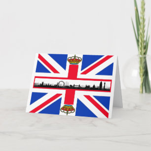 Union Jack Royal Crown Londen Verjaardag Kaart
