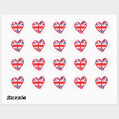 Union Jack Royal Heart Ronde Sticker (Vel)