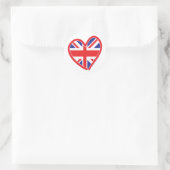 Union Jack Royal Heart Ronde Sticker (Tas)