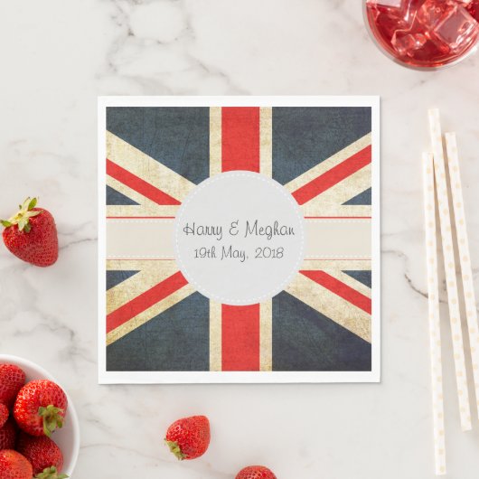 Union Jack Royal Wedding Cocktail Servetten (Insitu)