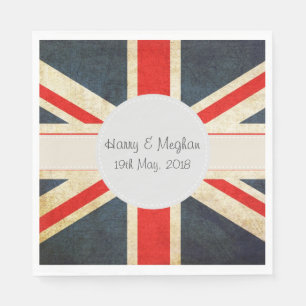 Union Jack Royal Wedding Cocktail Servetten