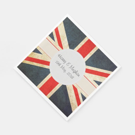 Union Jack Royal Wedding Cocktail Servetten (Hoek)